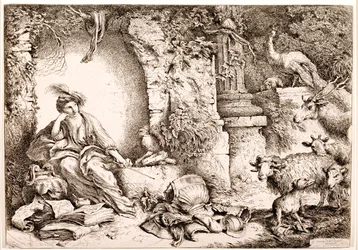 Circe verwandelt die Männer des Odysseus in Tiere, ca. 1650-1651